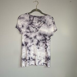 American Eagle Ribbed Tie-Dye Top